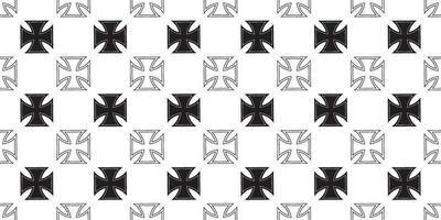 zwart wit bijl kruis naadloos patroon vector