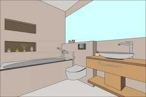 badkamerscène perfect voor achtergrond vector