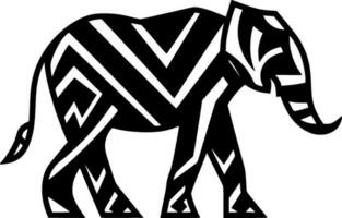 olifant, minimalistische en gemakkelijk silhouet - vector illustratie