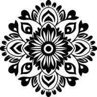 mandala, minimalistische en gemakkelijk silhouet - vector illustratie