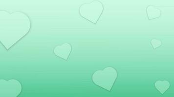 groen hart vormig papier besnoeiing valentijnsdag dag achtergrond vector