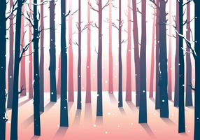 Winter bos bossen achtergrond vector