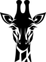 giraffe - minimalistische en vlak logo - vector illustratie