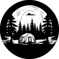 camping - minimalistische en vlak logo - vector illustratie