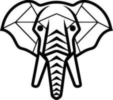 olifant - minimalistische en vlak logo - vector illustratie