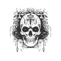 prins van bloederig ashoc, wijnoogst logo lijn kunst concept zwart en wit kleur, hand- getrokken illustratie vector