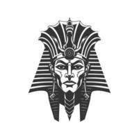 oude Egypte god boos, wijnoogst logo lijn kunst concept zwart en wit kleur, hand- getrokken illustratie vector