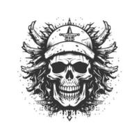 anti piraat, wijnoogst logo lijn kunst concept zwart en wit kleur, hand- getrokken illustratie vector