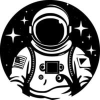 astronaut - minimalistische en vlak logo - vector illustratie