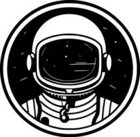 astronaut - minimalistische en vlak logo - vector illustratie