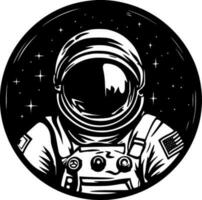 astronaut - minimalistische en vlak logo - vector illustratie