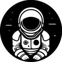 astronaut - minimalistische en vlak logo - vector illustratie