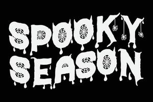 spookachtig seizoen grappig halloween t-shirt ontwerp vector