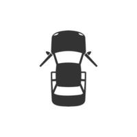 vector illustratie van twee auto deuren Open icoon in donker kleur en wit achtergrond