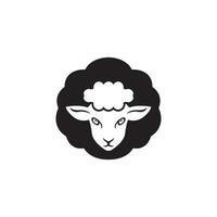 schattig schapen logo vector icoon illustratie ontwerp