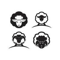 schattig schapen logo vector icoon illustratie ontwerp