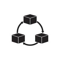 gebouw blok icoon vector illustratie symbool ontwerp