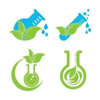 eco groen laboratorium logo vector icoon illustratie ontwerp