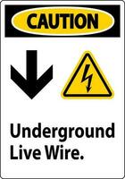 voorzichtigheid teken, ondergronds leven draad. vector
