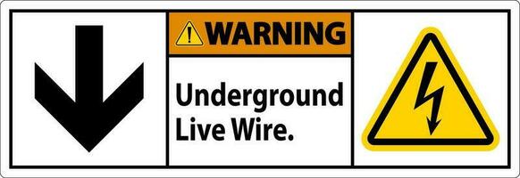 waarschuwing teken, ondergronds leven draad. vector