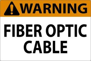 waarschuwing teken, vezel optiek kabel teken vector
