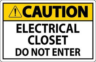 voorzichtigheid teken elektrisch kast - Doen niet invoeren vector