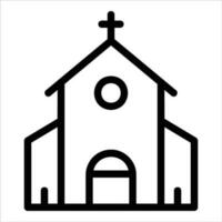 kerk in vlak ontwerp stijl vector