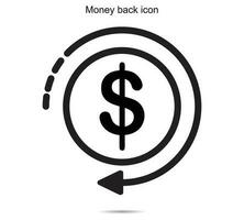 geld terug icoon vector