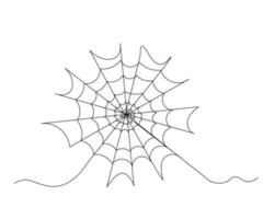 abstract spin web voor halloween doorlopend tekening in een lijn vector