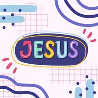 Jezus belettering Vector