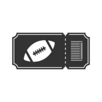 vector illustratie van Amerikaans voetbal ticket icoon in donker kleur en wit achtergrond