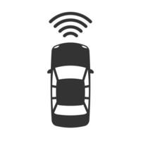 vector illustratie van auto voorkant sensoren icoon in donker kleur en wit achtergrond