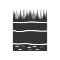 vector illustratie van land- icoon in donker kleur en wit achtergrond