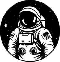 astronaut, minimalistische en gemakkelijk silhouet - vector illustratie