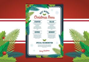 Kerstdiner Menu Ontwerp vector