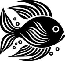 vis, minimalistische en gemakkelijk silhouet - vector illustratie