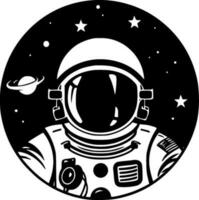 astronaut - minimalistische en vlak logo - vector illustratie