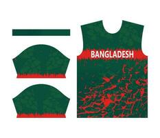 Bangladesh krekel team sport- kind ontwerp of Bangladesh krekel Jersey ontwerp vector