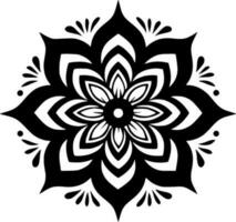 mandala, zwart en wit vector illustratie