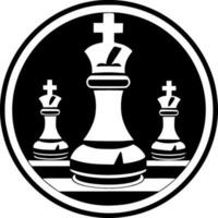schaken, minimalistische en gemakkelijk silhouet - vector illustratie