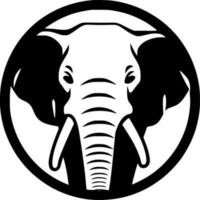 olifant - minimalistische en vlak logo - vector illustratie