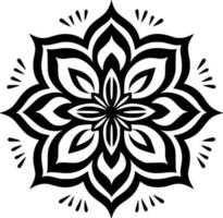 mandala, zwart en wit vector illustratie