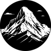 berg, minimalistische en gemakkelijk silhouet - vector illustratie