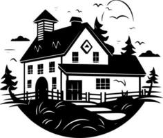 boerderij - minimalistische en vlak logo - vector illustratie