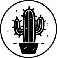 cactus - minimalistische en vlak logo - vector illustratie