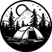 camping - minimalistische en vlak logo - vector illustratie