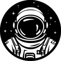 astronaut, zwart en wit vector illustratie