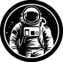 astronaut - minimalistische en vlak logo - vector illustratie