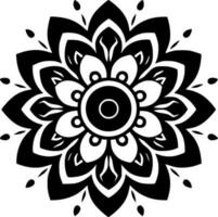 mandala, zwart en wit vector illustratie