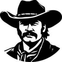 cowboy, minimalistische en gemakkelijk silhouet - vector illustratie